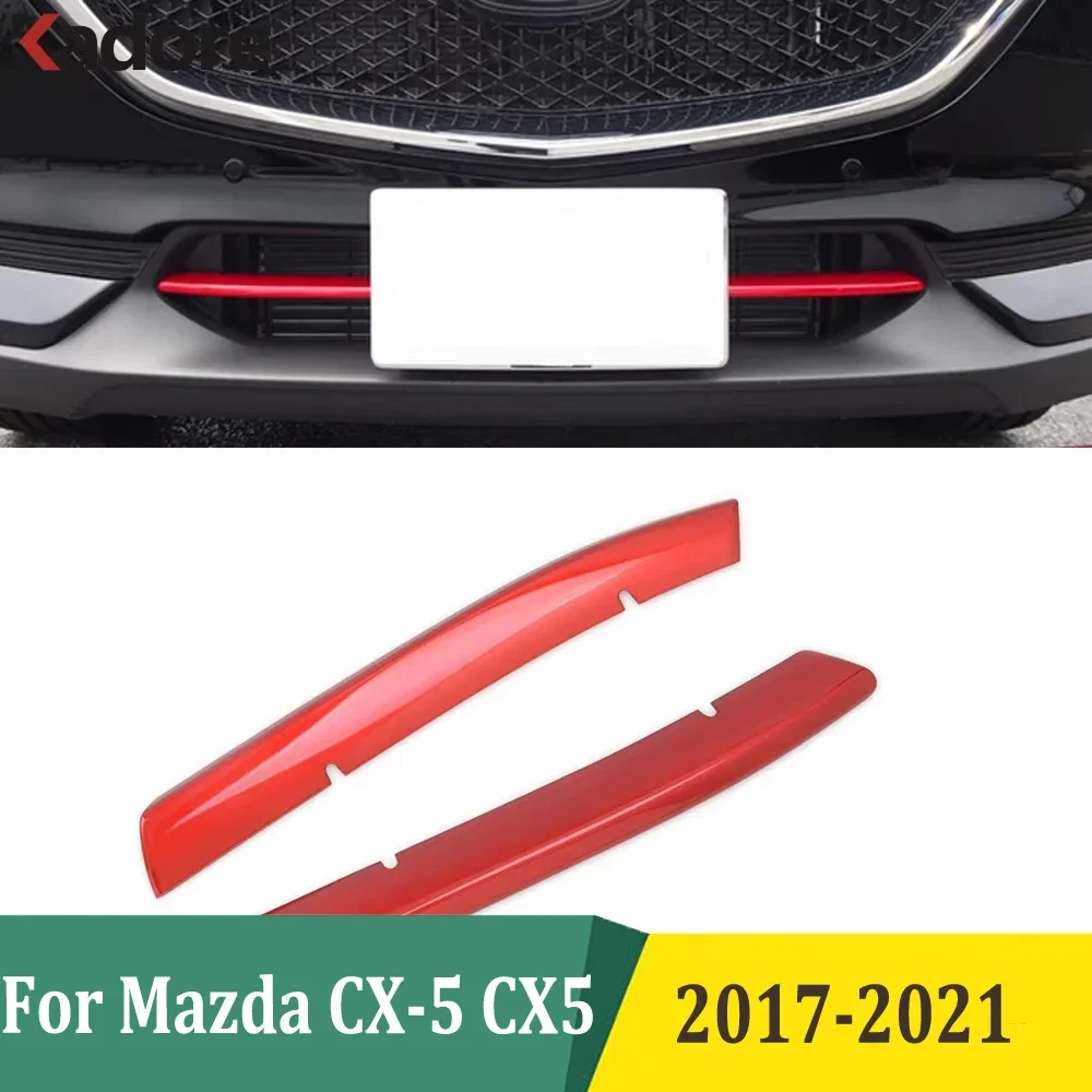 

For Mazda CX-5 CX5 2017-2019 2020 2021 KF Front Grille Bumper Glossy Racing Grill Molding Around Cover Trim Exterior Accessories