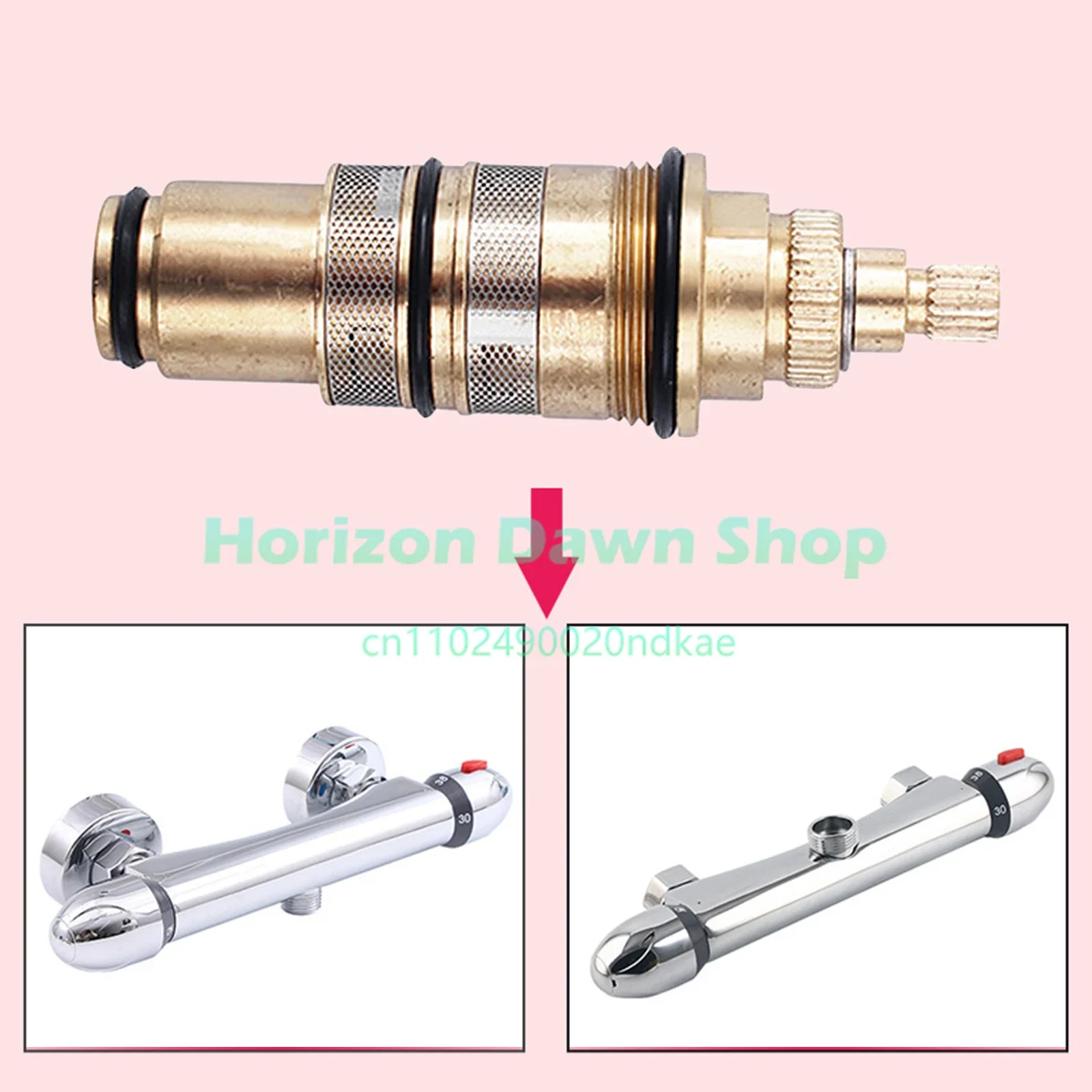 Thermostatic Shower Cartridge Shower Disc Cartridges Resistant Brass Thermostatic Core Valve 20-90°C Brass Thermostatic