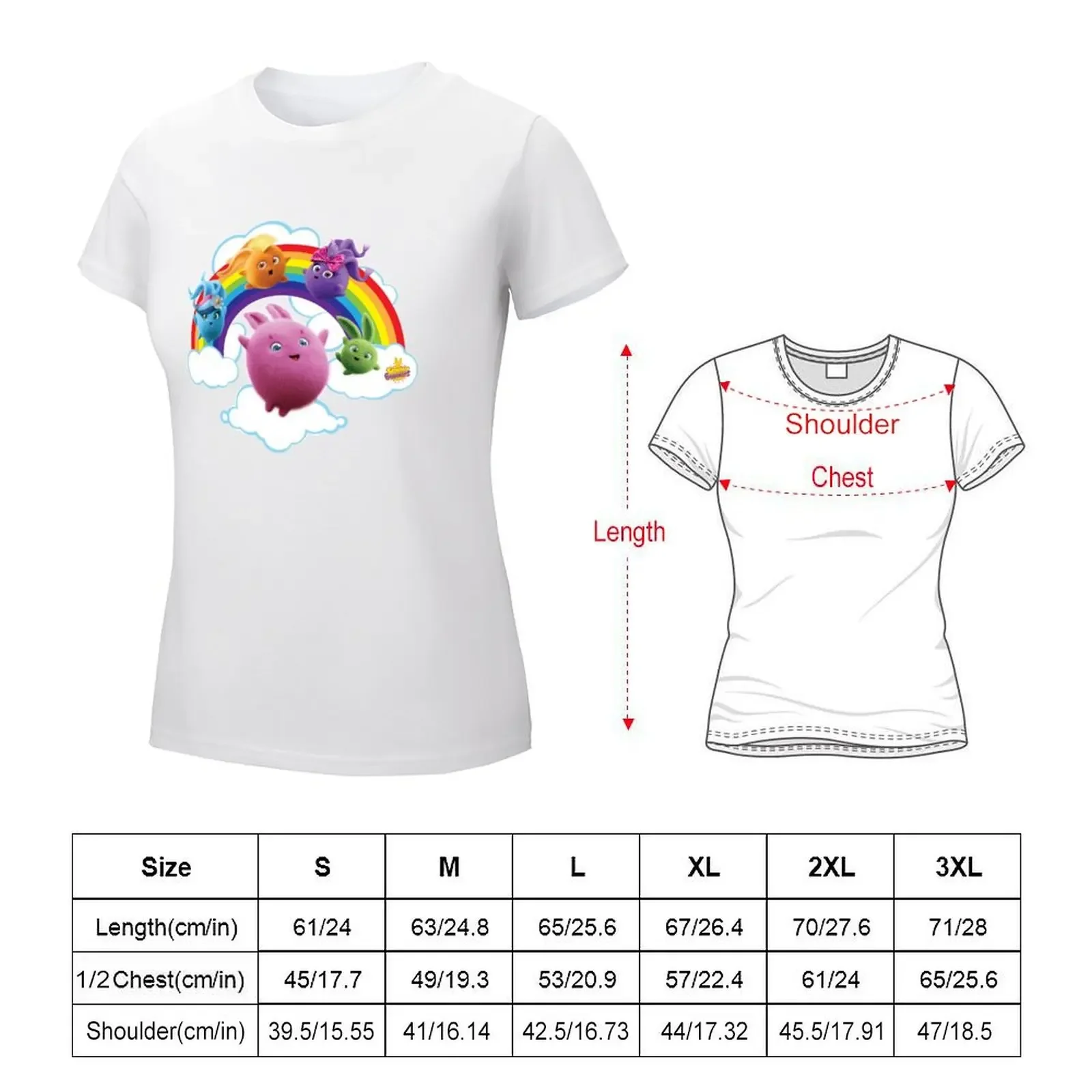 Sunny Bunnies - Rainbow Bunnies T-shirt aesthetic clothes shirts graphic tees lady clothes t-shirt dress for Women graphic