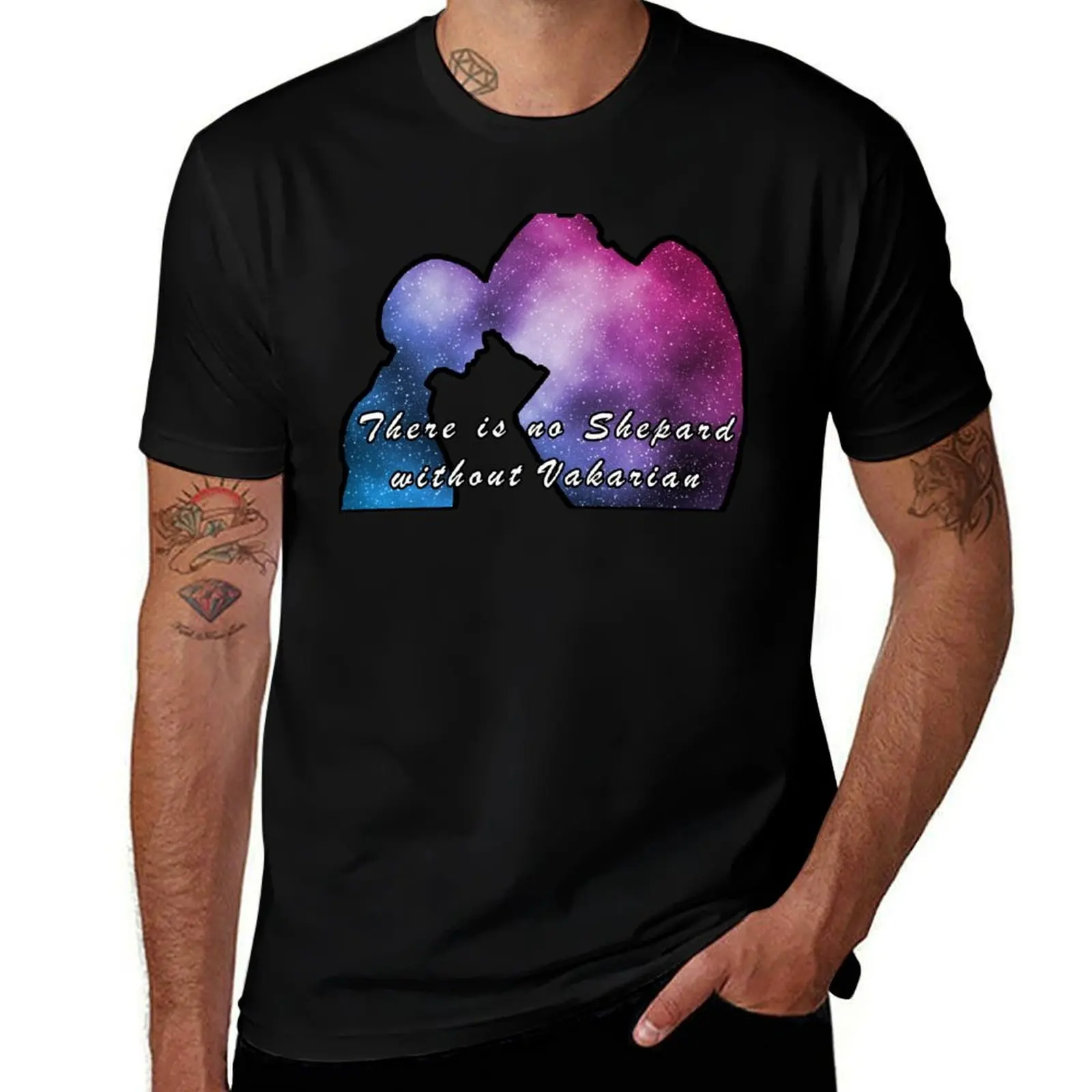 

Mass Effect - Femshep & Garrus - There is no Shepard without Vakarian T-Shirt t shirts for man graphic funny