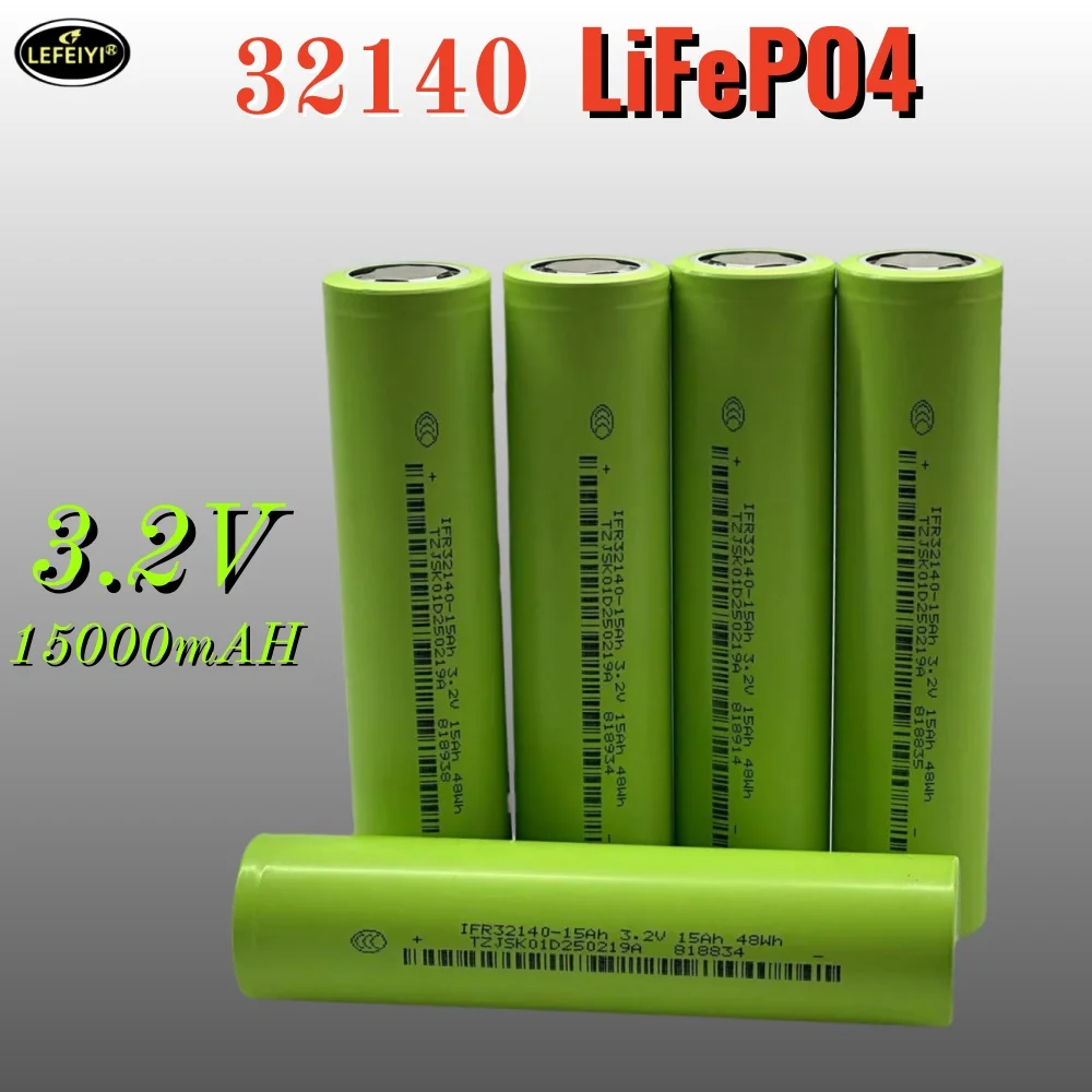 

1-10pcs Battery 32140, LiFePO4 3.2V 15000 mAh