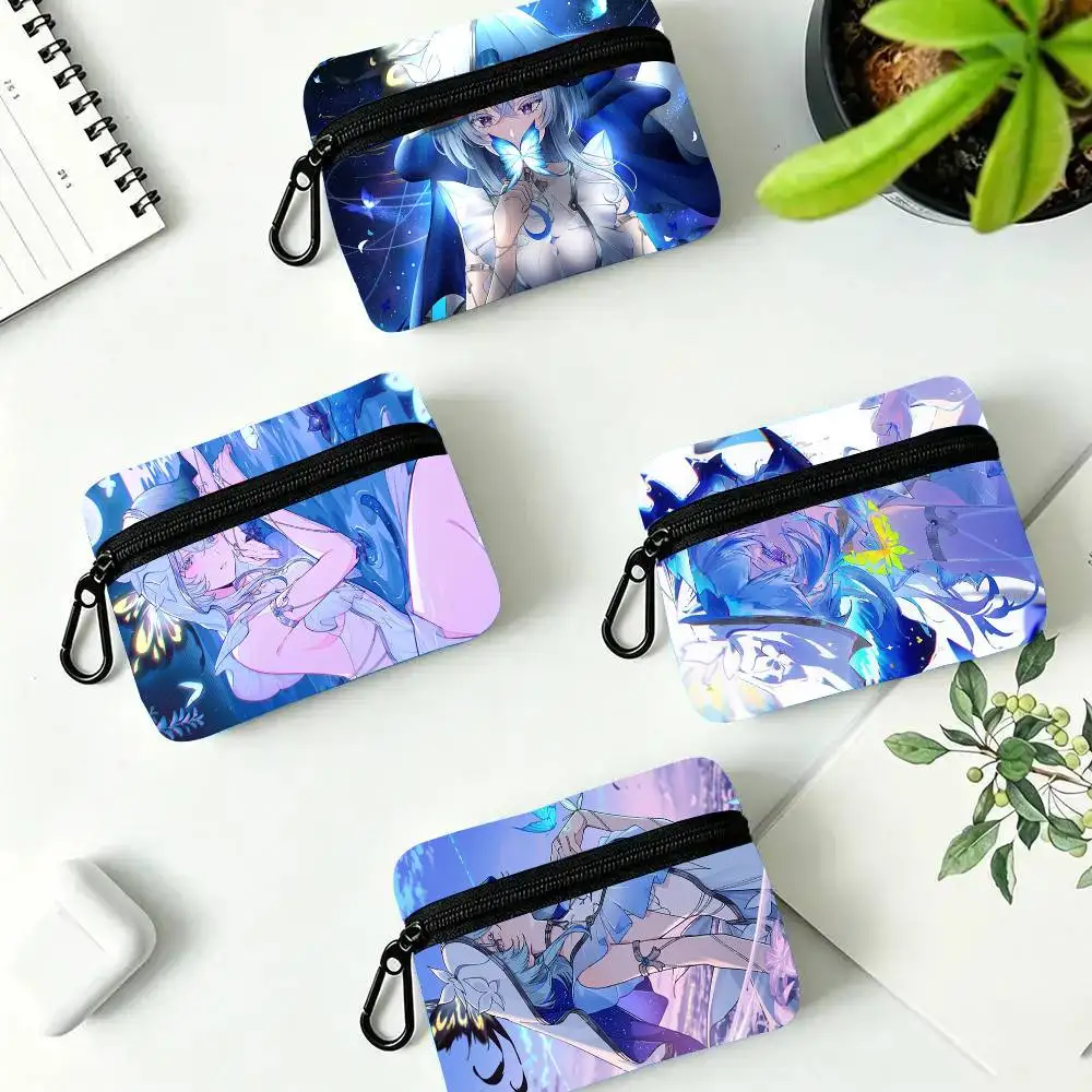 The Shorekeeper Wuthering Waves Oxford Fabric Wallet With Zipper, Hanging Multifunctional Bag For Credit Cards, Keys, Coins