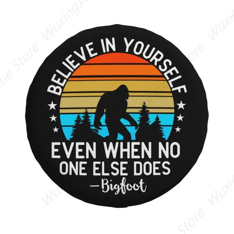 Bigfoot Believe In Yourself Spare Wheel Tire Cover for Prado Pajero Wrangler Jeep RV SUV Camper Vehicle Accessories 14