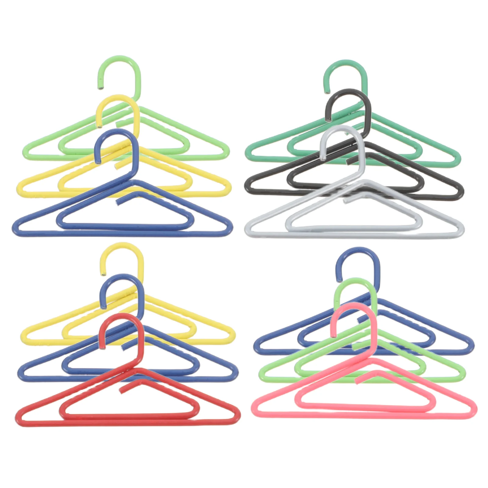 50 Pcs Mini Hanger Paperclip Clothes Creative Clamp Bookmark Clips Small Metal Office