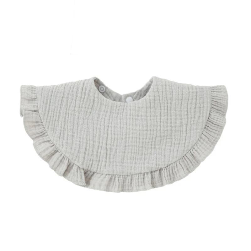 M76C Celemek Bayi untuk Anak Laki-laki Perempuan Kain Sendawa Celemek Katun Sejuk dengan Kancing Jepret 2 Tahap Bandana Makan