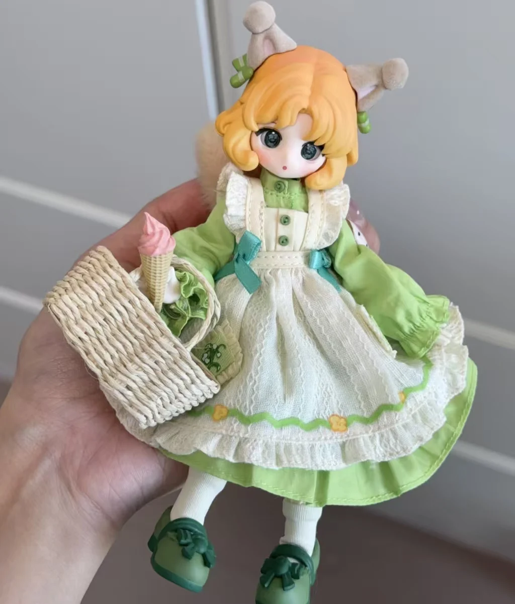アクションアニメフィギュア小さな犬のカラフルなワードローブ-1-12-電子ペット-bjd-ミステリーボックスジョイント可動人形かわいいモデルギフトおもちゃ