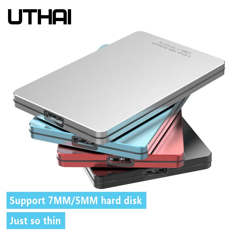 UTHAI G13 New Aluminum Alloy USB 3.0/3.1 High Speed 7mm Mobile Hard Disk Box 2.5-inch Computer SATA Hard Disk Box