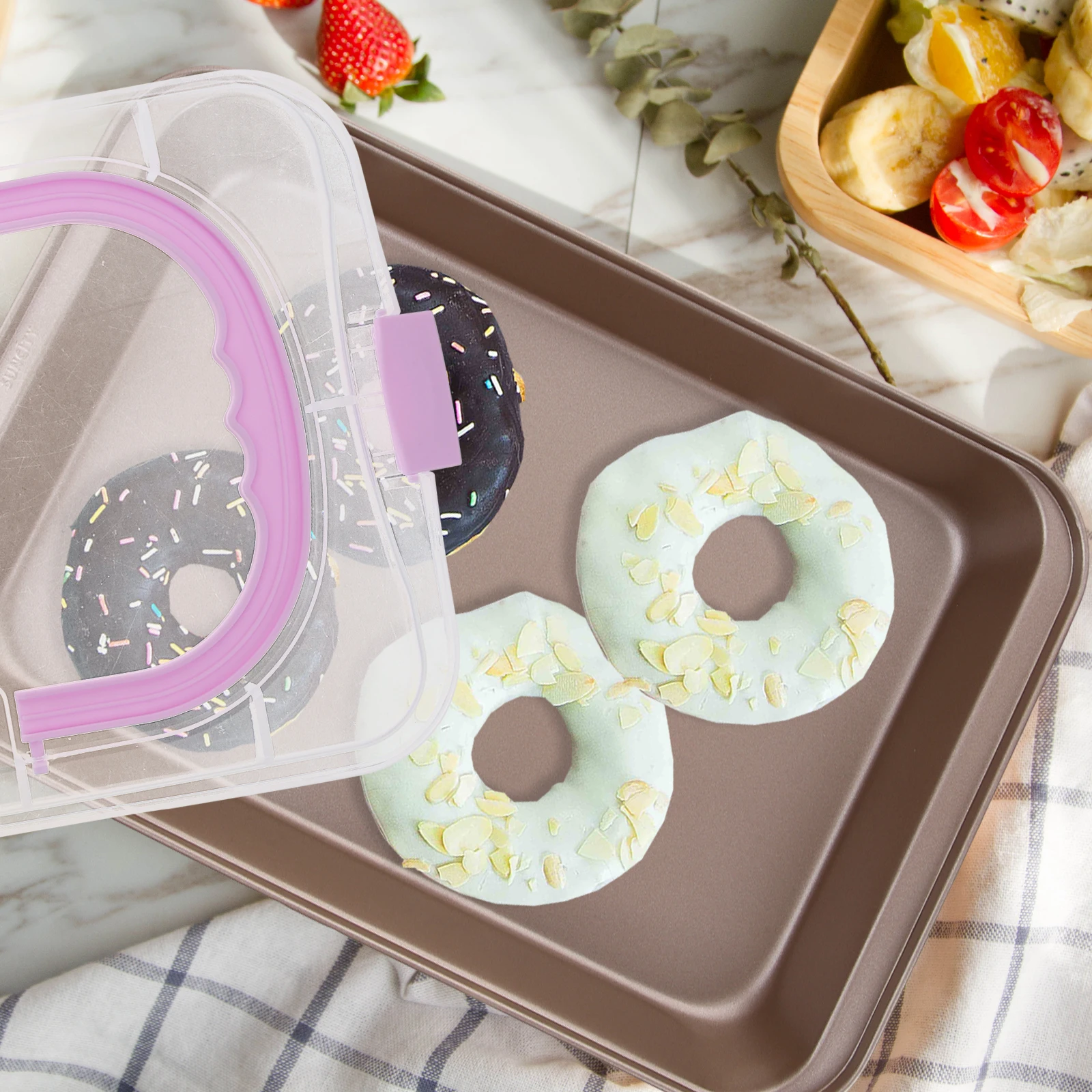 

Rectangle Cake Mold Pan Reusable Baking Tray Kitchen Bakery Small Roasting Pans Non Stick Safe Sturdy Wear Resistance Practical