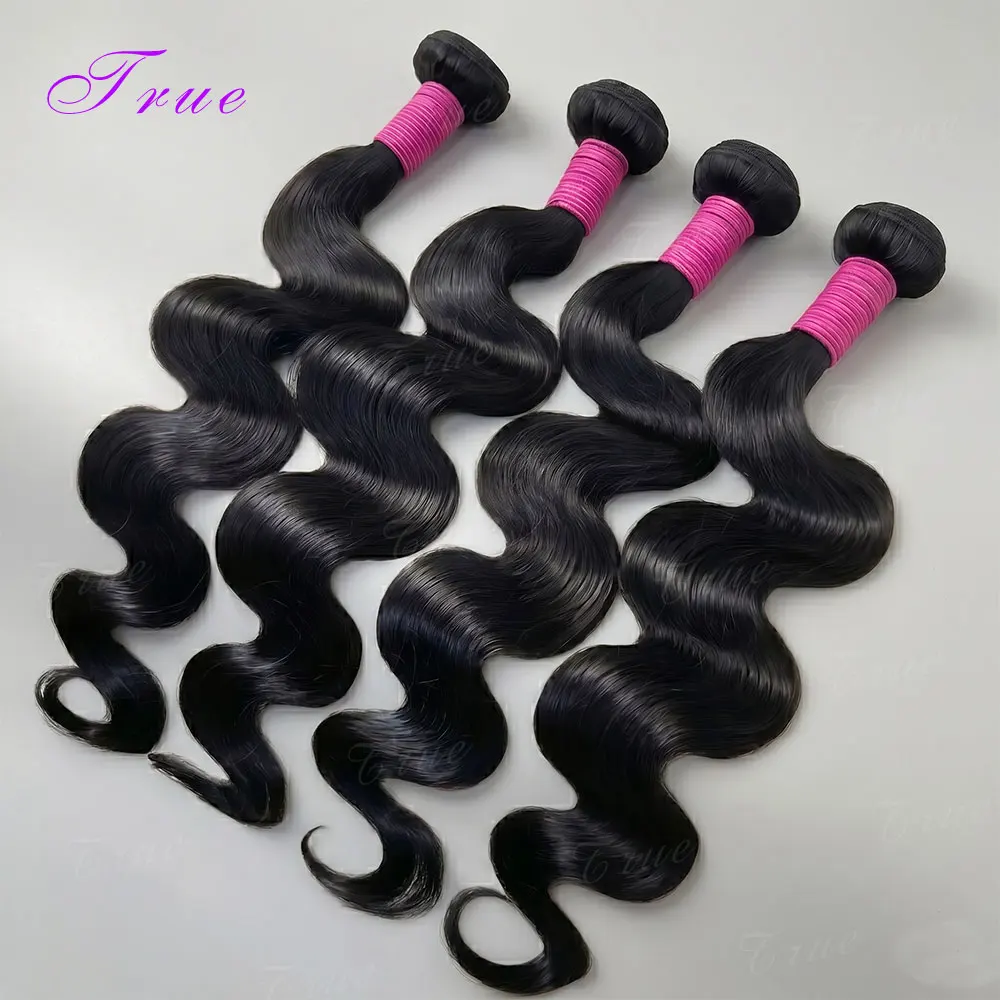 

16A Body Wave Bundles Human Hair Brazilian Virgin Weave Hair 30 32 36 Inch Unprocessed Raw Hair Bundles Extensions Natural Black