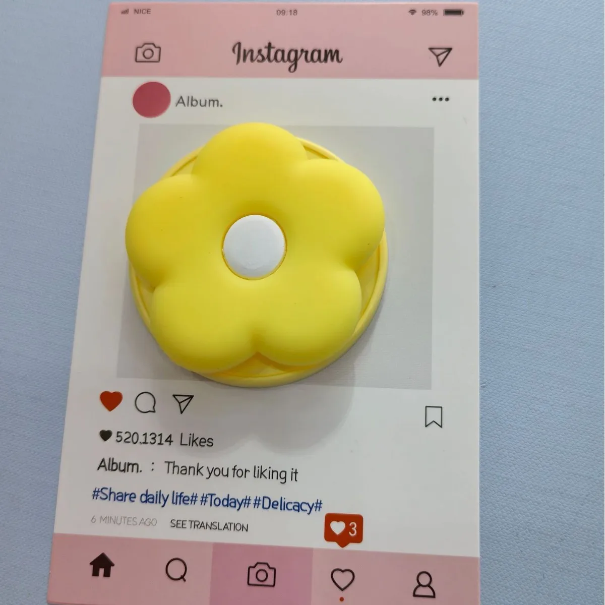 

Ins Fresh Flowers подходят для магнитного кронштейна MagSafe, масштабируемая подушка безопасности для настольного компьютера, подходит для IPhone 17 18, Samsung Xiaomi