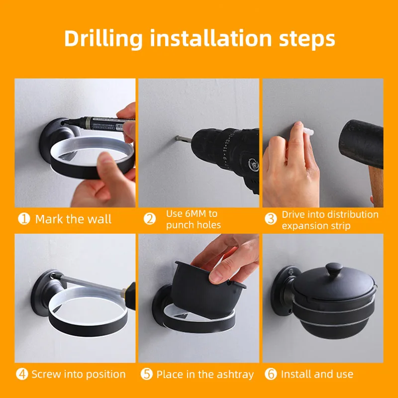 Description Picture 3 of itemOutdoor Wall Mounted Ashtray Stainless Steel Safety Ashtray Catering Home Windproof Ashtray and Standing Ashtray