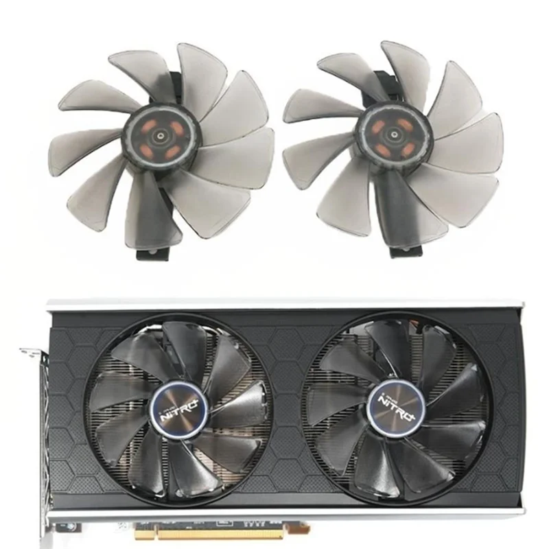 ARGB 95MM Graphics Card Fans For Sapphire NITRO RX5500 RX 5500XT 8GB FD10015M12D Replacement Cooler Radiator Cooling Fan-AU47