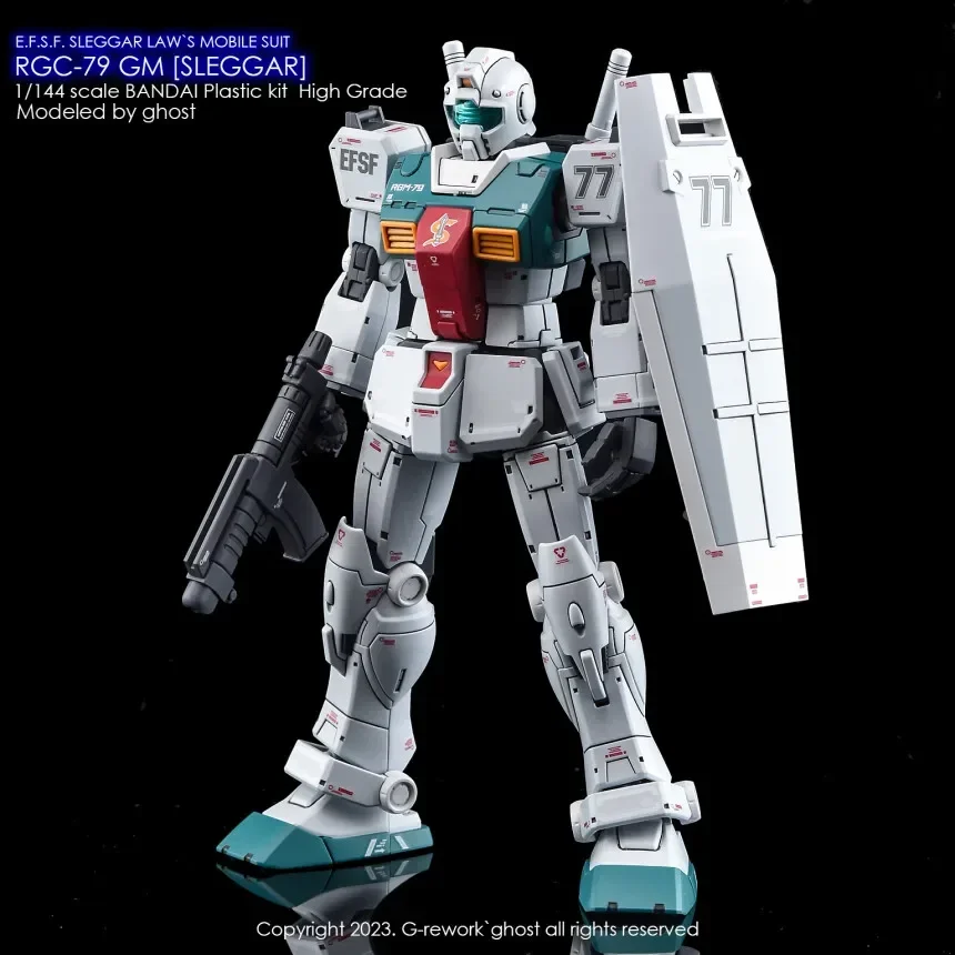 Model Decal for 1/144 HGUC RGM-79 Sleggar Model Kit Ghost Custom