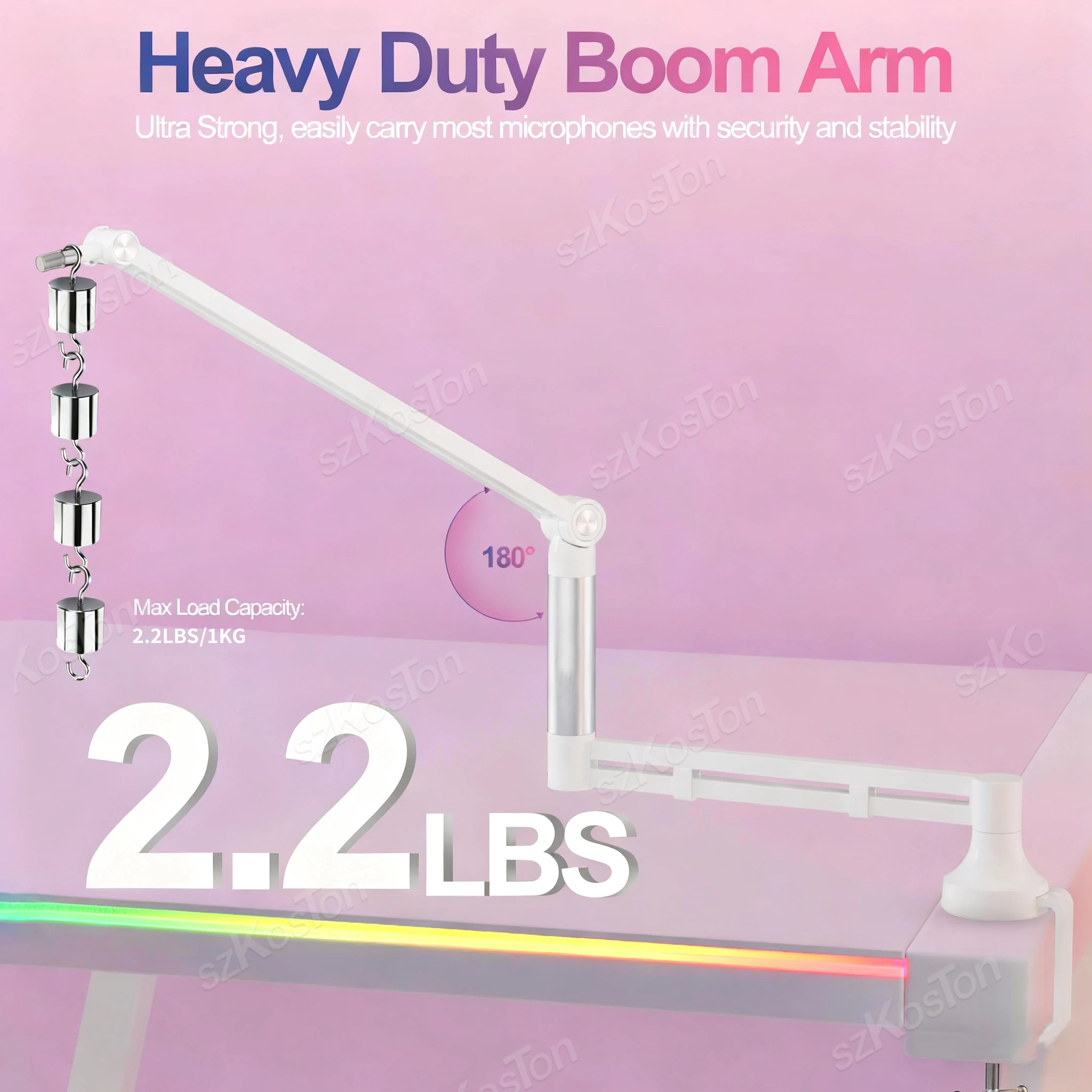 حامل ميكروفون قابل للتعديل ذرا - مراجعة Boom Arm Stand وسعره
