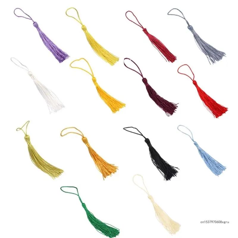 Decorate Tassels Multi-color Bead Counter Decoration Polyester Tassels with Hanging Ring Silk Sewing Gift for Men