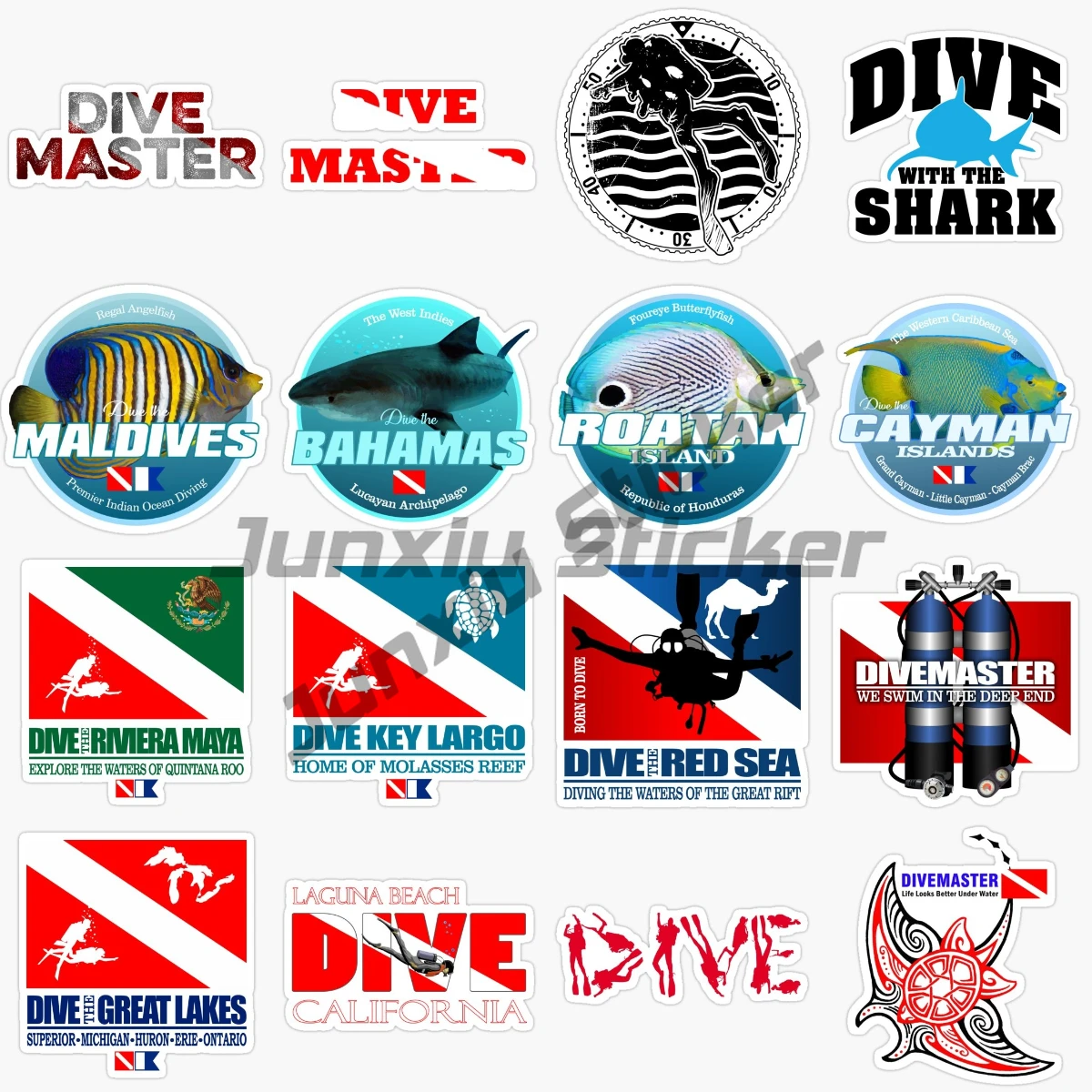 Scuba Diving CERTIFD DIVER CAVE DIVING Car Sticker Decorative Vinyl Waterproof Self-adhesive Decal DIY Laptop Accessories Decal