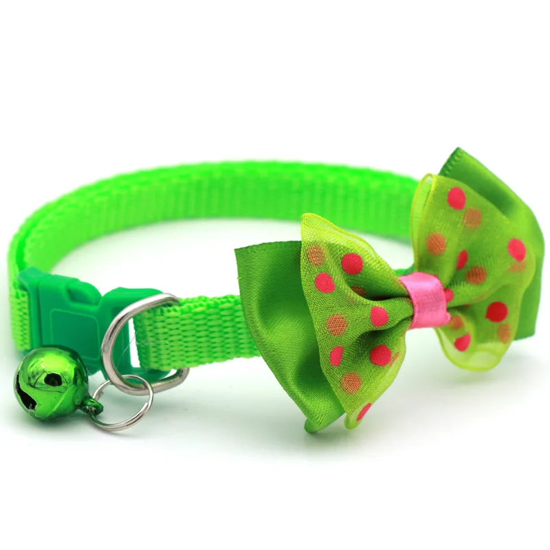 1PC Cute Dog Collar Bow Adjustable Bow Tie Beautiful Collar With Bell For Cats Rabbits And Puppies Pet Supplies Dog Accessories