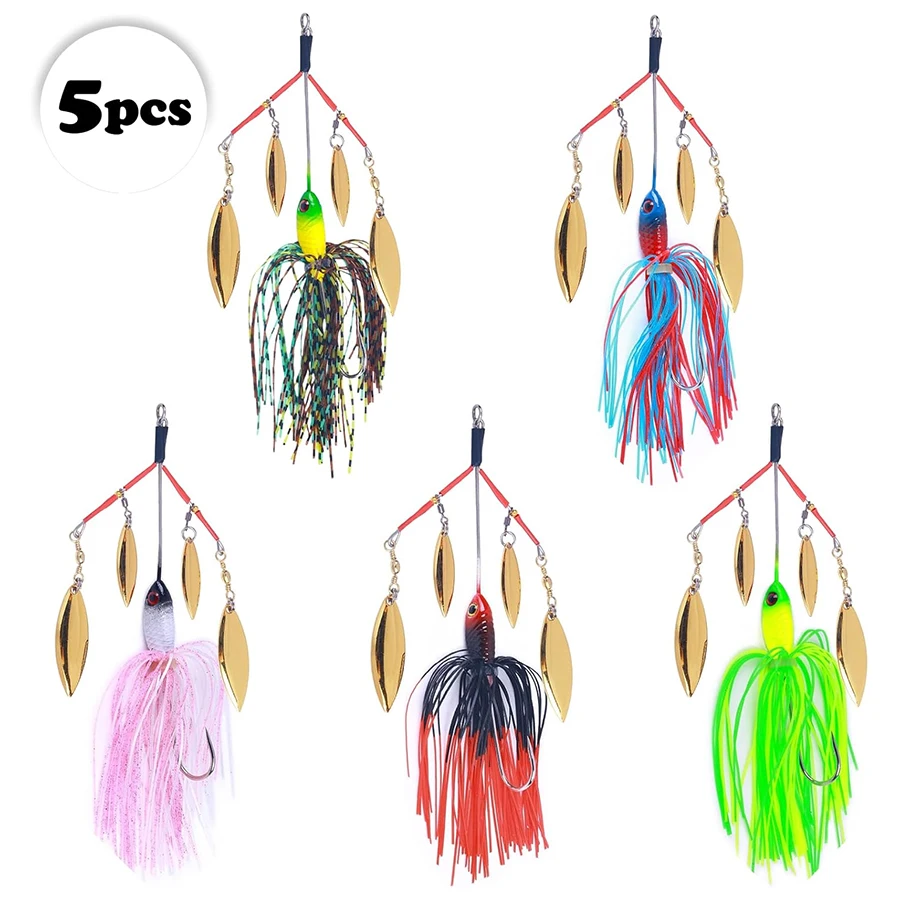 

5 шт., тонущие искусственные приманки для бородатого парень, спиннербейт, воблеры для щуки, форели, жесткая приманка, Chatterbait Buzz Swimbait, рыболовные приманки