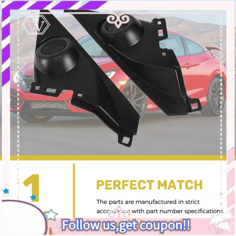 Easy To Use 1.5 Inch Pair Front Pillar Althorn Tweeter Covers Car Tweeter Refitting Speaker Boxes Mounts For Honda Civic 2016-20