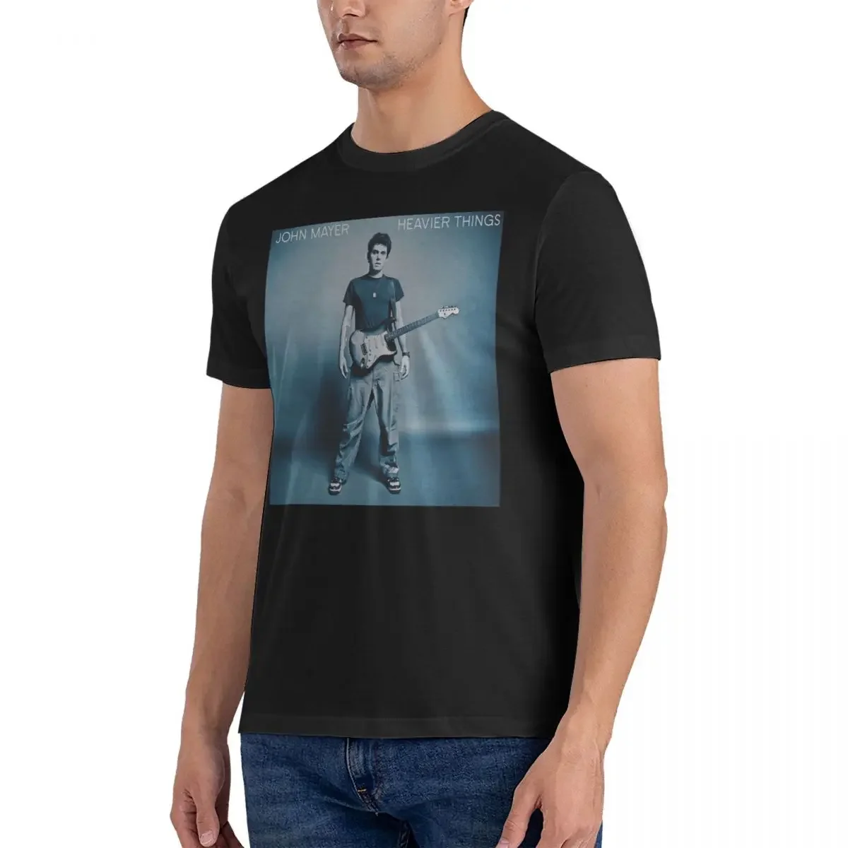 Men's T-Shirts Clarity Music Novelty Cotton Tees Short Sleeve J-John Mayer Singer T Shirt Round Collar Clothes Printed