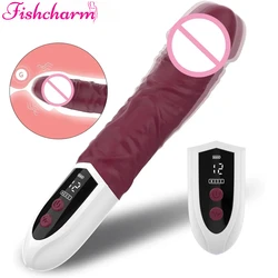 Realistic Dildo Vibrator For Women LCD Display G-Spot 12 Frequency Powerful Clit Stimulation Massager Sex toys For Adults Female