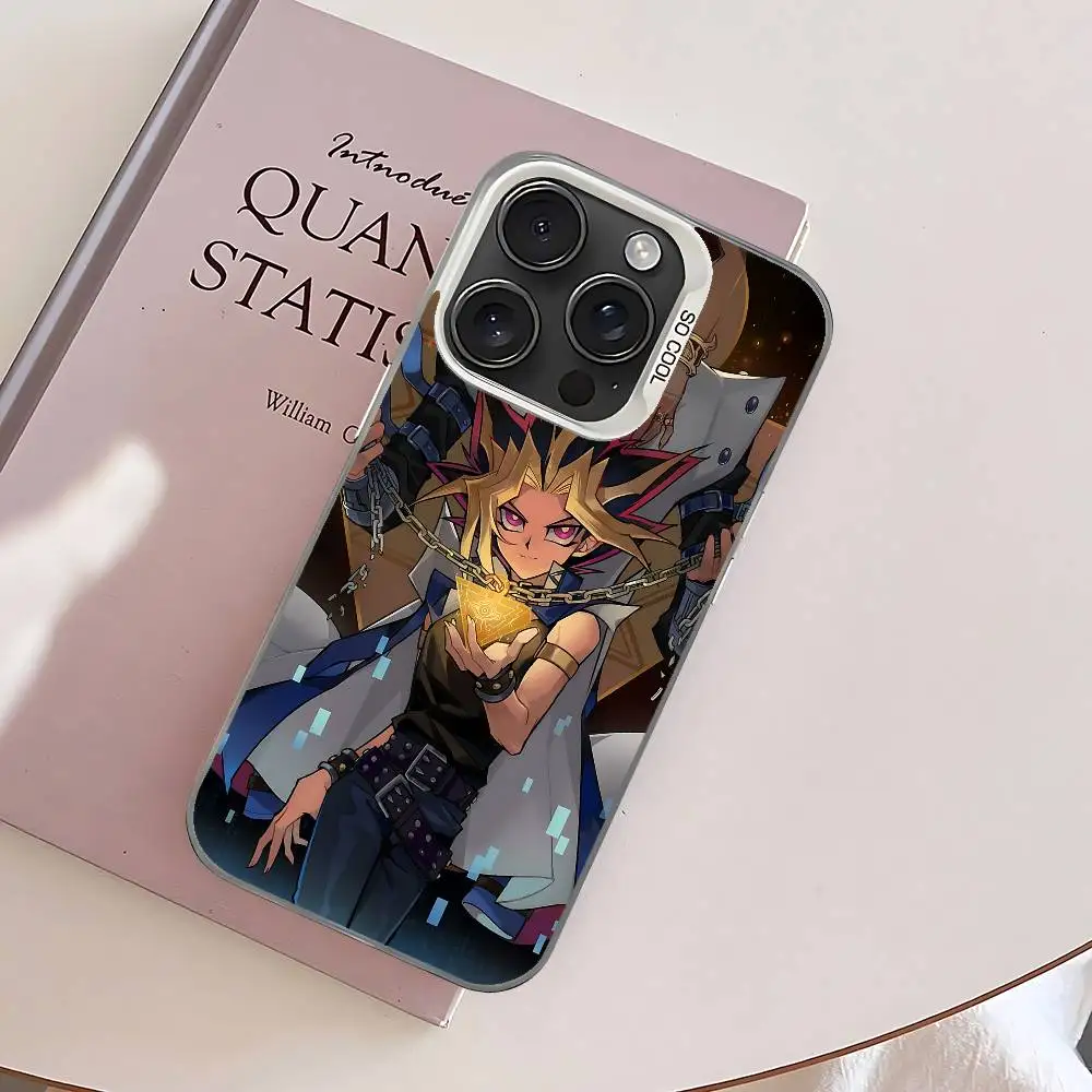 أنيمي Y-Yu Gi Oh Yugioh جراب هاتف فضي مقاوم للصدمات غطاء خلفي واقٍ لهاتف آيفون 16/15/14/13/12/11 Pro Max Plus #4