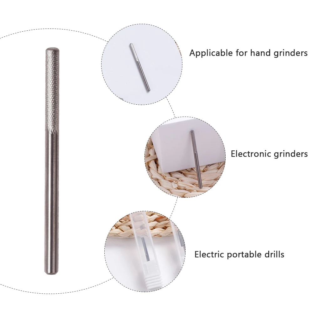 หัวเจียรเล็บ 1 ชิ้น ทำจากทังสเตนสตีล สำหรับเครื่องเจียรเล็บ อุปกรณ์ขัดเล็บที่ใช้งานได้ยาวนาน เหมาะสำหรับร้านทำเล็บ