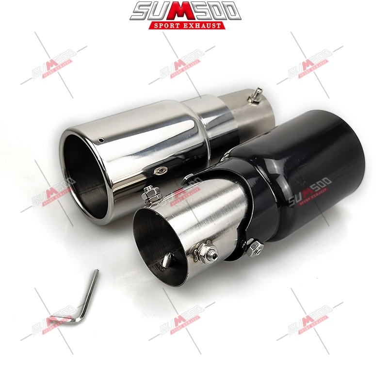 SUMSOO 38-54mm inlet adjustable factory sell Angle adjustable stainless steel automobile exhaust tip muffler tail throat