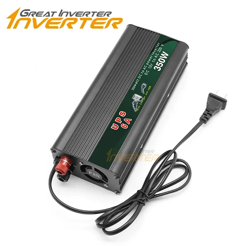 350W Off Grid Inverter with Charger, 350W 12VDC TO AC110V/220V Modified Sine Wave Power Inverter with charge function