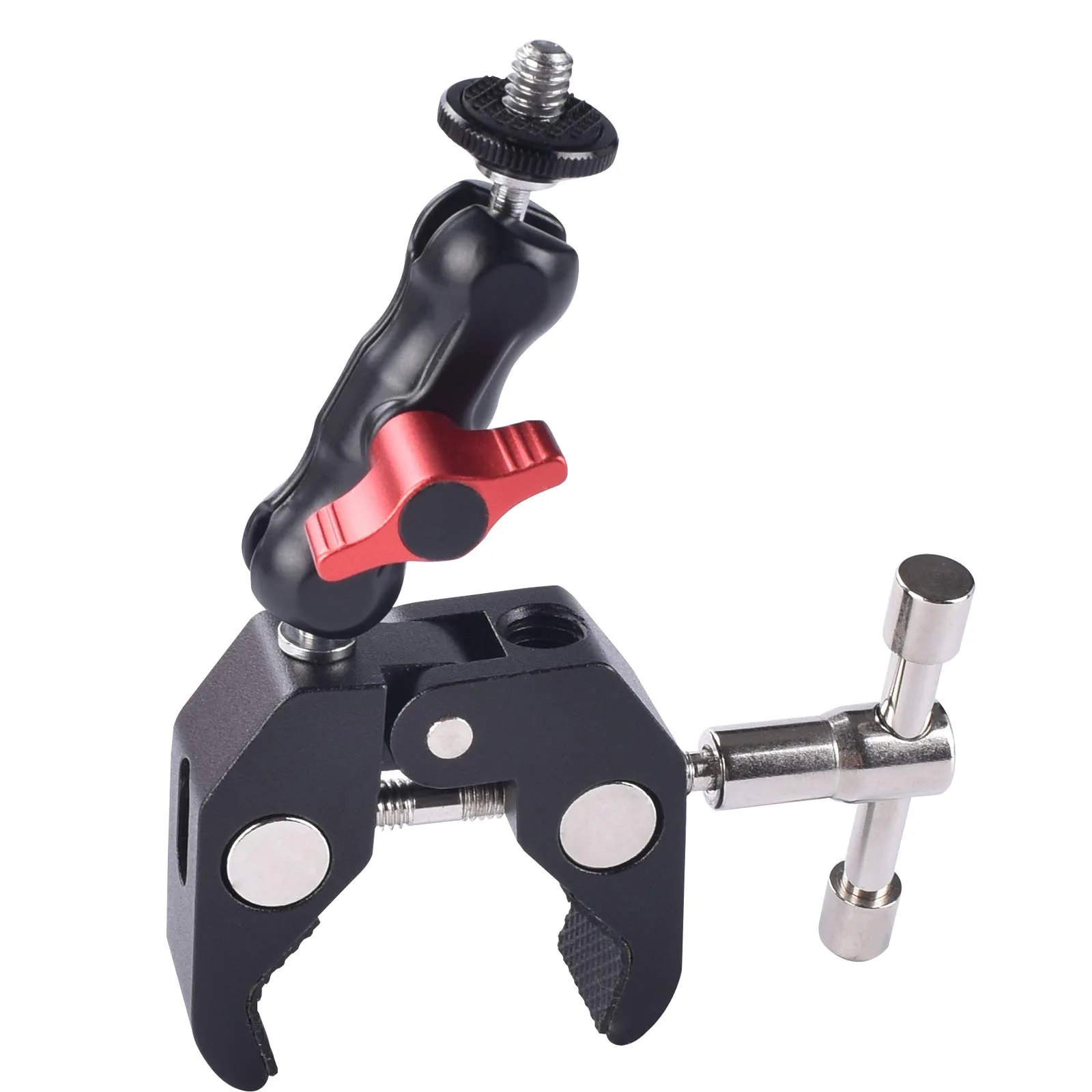 For Gopro Insta360 Super Clamp with 360° Mini Ball Head Quick Release Clamp Bracket Tripod Mount 1/4 Screw Clip for DSLR Camera
