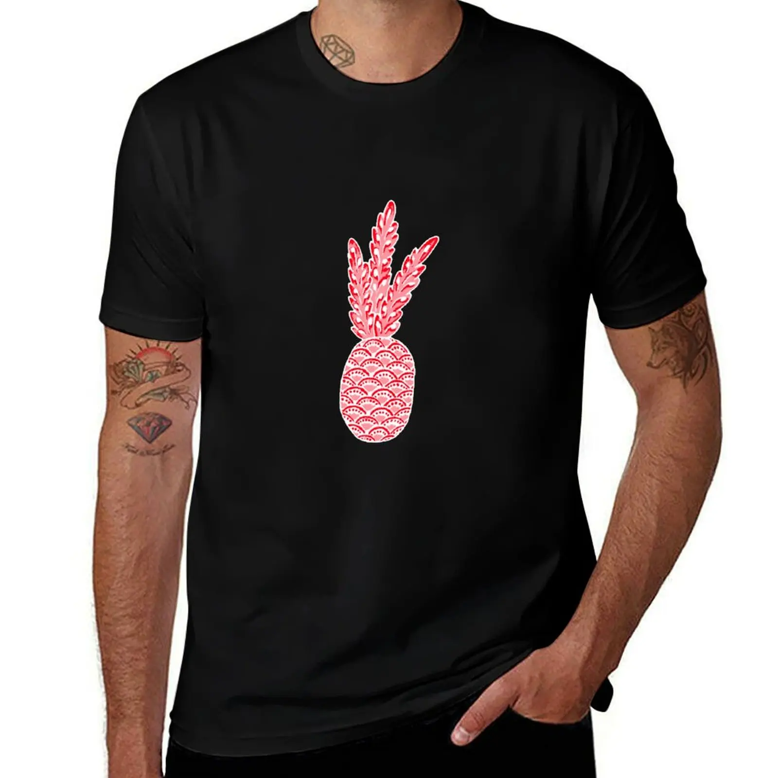 Pina Fish scale - Red T-Shirt Sporty Breathable Short Sleeve T-Shirt