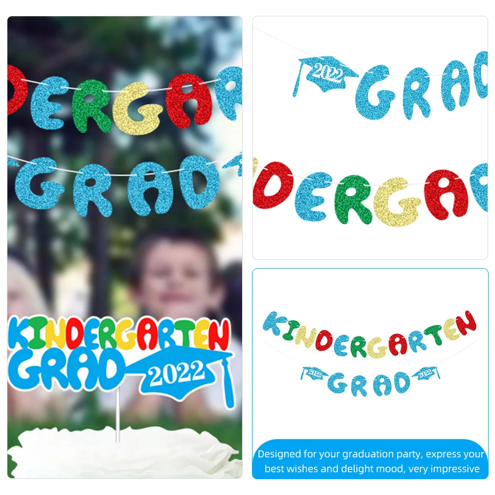 

1Set Graduation Hanging Banner Themed Party Decoration Easy to Set Up Record Your Youth Memories Impressively Graduation Banner