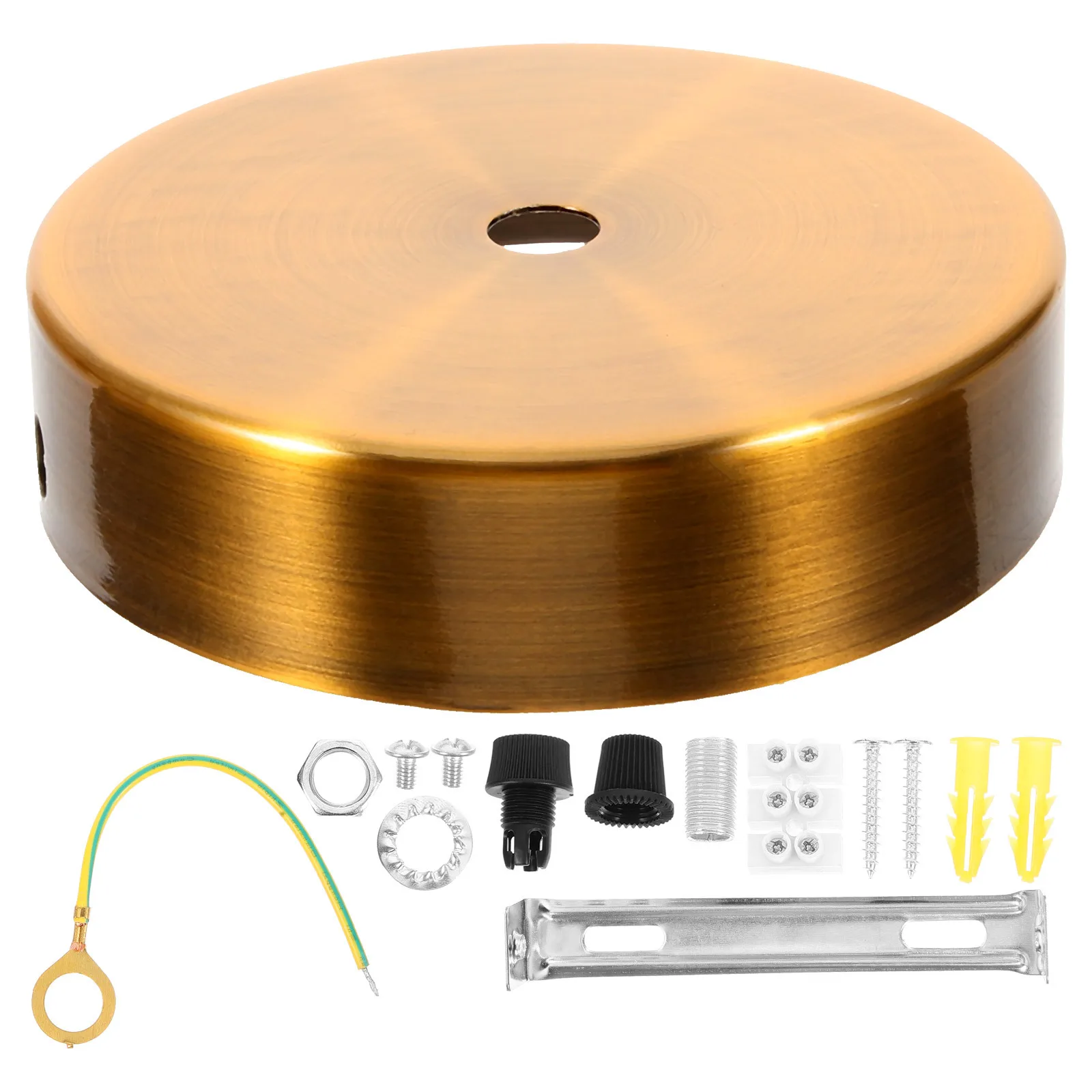 

1 комплект, 1 комплект, комплект железного потолочного светильника с навесом, круглая крышка монтажной пластины для люстры, прочная, устойчивая к ржавчине, простая установка, лампа «сделай сам»