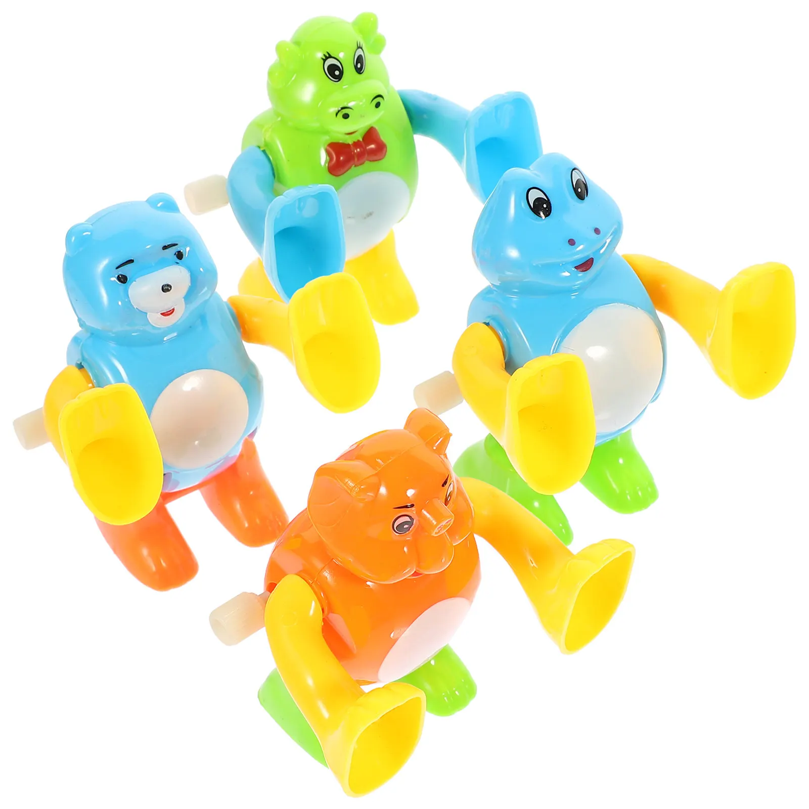 

4Pcs Clockwork Flip Somersault Cartoon Portable Wind Up Children Supplies Funny Kids Plaything Adorable Wear-Resistant Girls