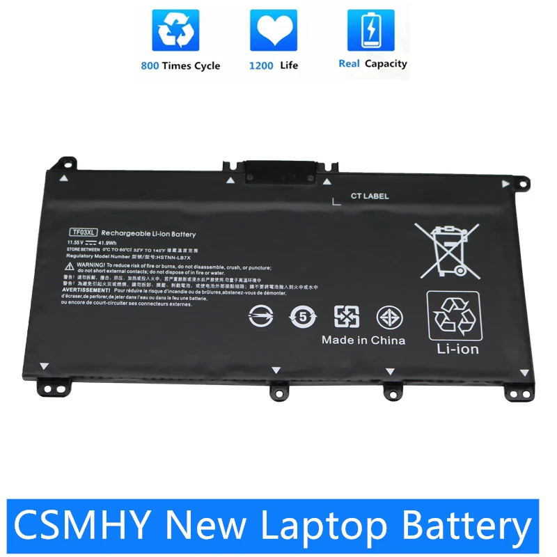 

CSMHY New TF03XL TF03 Аккумулятор для HP Pavilion 15-CC 14-bf033TX 14-bf108TX 14-bf008TU HSTNN-UB7J TPN-Q188 TPN-Q189 Q191