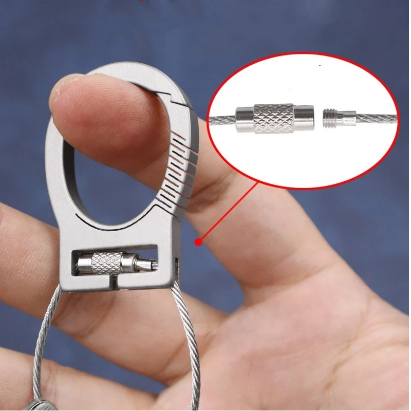 

Брелок для ключей из титанового сплава, многофункциональный мужской брелок для ключей из нержавеющей стали, креативный подарок