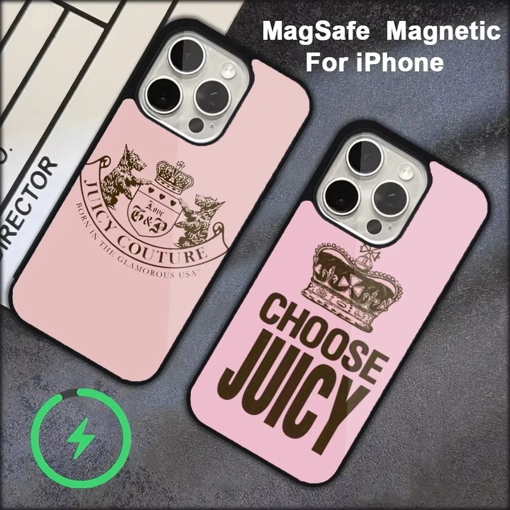 J-Juicy C-Coutures Phone Case  For iPhone 16,15,14,13,12,11,Pro,Max,Plus,Mini, Magsafe,Magnetic Wireless Charging Case