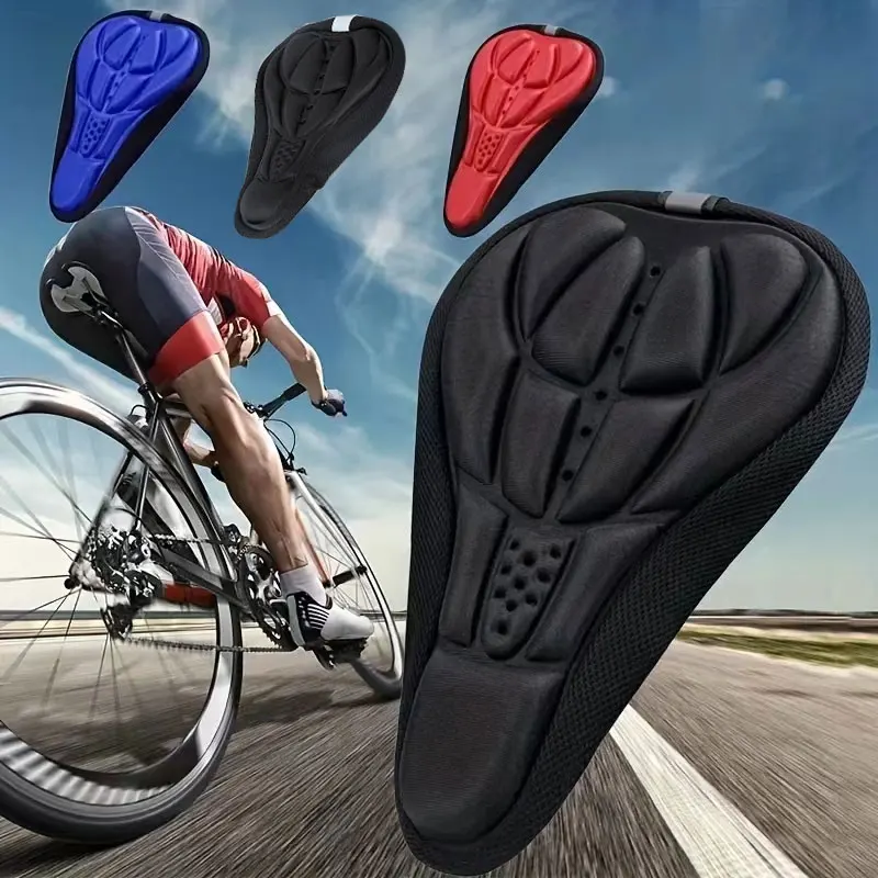 Bicycle Equipment Accessories Bicycle Cushion Cover Silicone Mountain Bike Seat Cover Riding 3D Cushion Cover Seat Cover