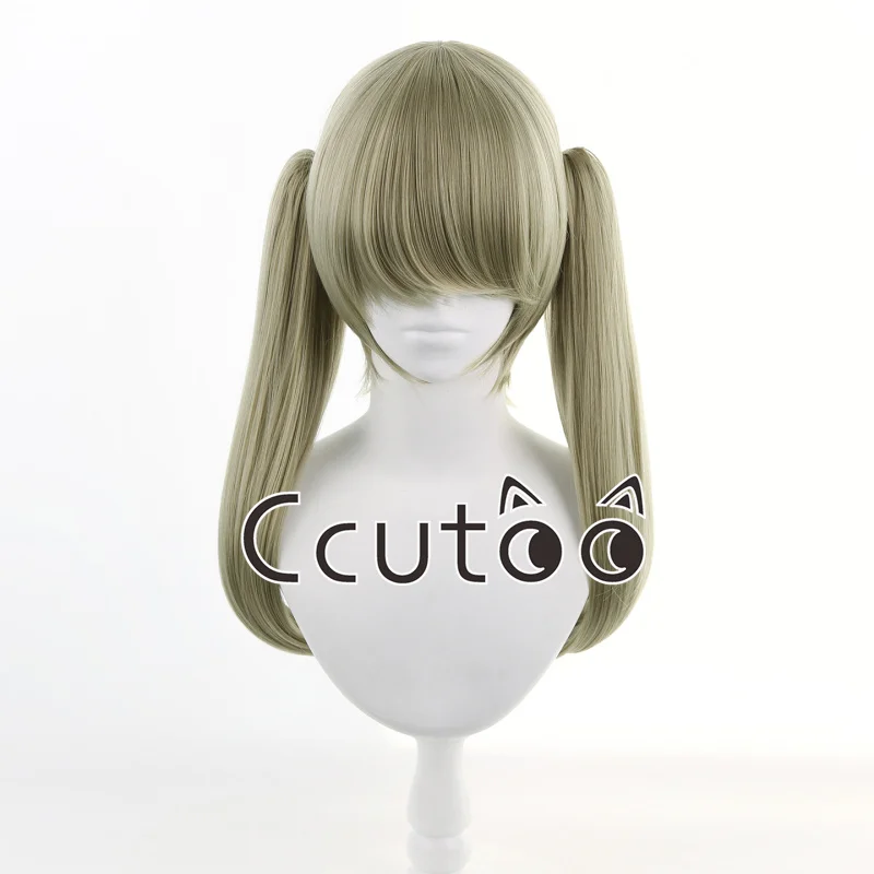 Anime Maka Albarn Cosplay Wigs Heat Resistant Synthetic Hair Clip Ponytails Cosplay Wig + Wig Cap