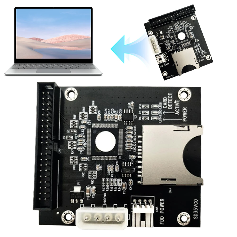 

SD Card To 3.5inch 40Pin IDE Hard Disk Drive Adapter 40Pin IDE Hard Drive Adapter Converter Support for Dos Linux Windows