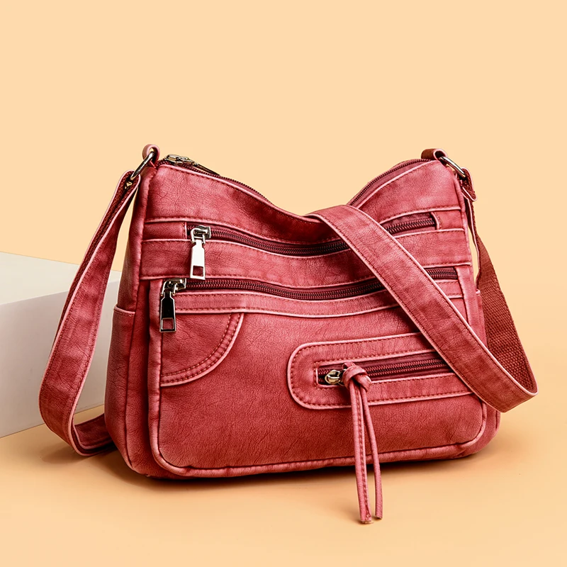 

2025 NEW Luxury Messenger Bags For Women Handbag Designer Female Soft Leather Crossbody Shoulder Bag Ladies Hand Bag Sac A Main