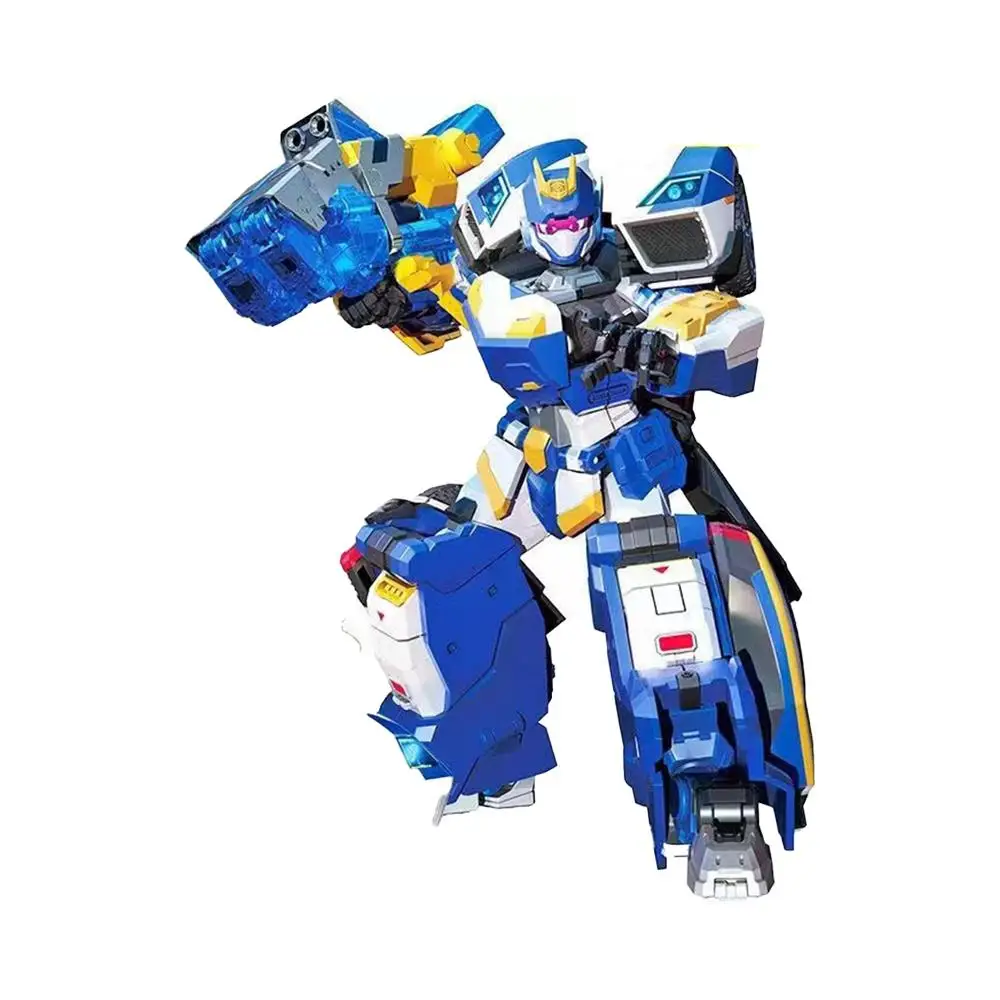 Kinderspeelgoed transformatie robot Xuan Card 1 Mech Fighter 2 Xuan Blue Car Man ornamentmodel