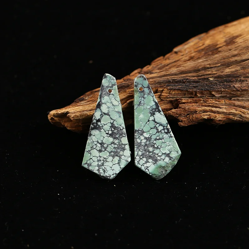 B&F African Turquoise  Earring Beads for Jewelry Making, Handmade Natural stones beads, Stones for jewelry Making Supplies