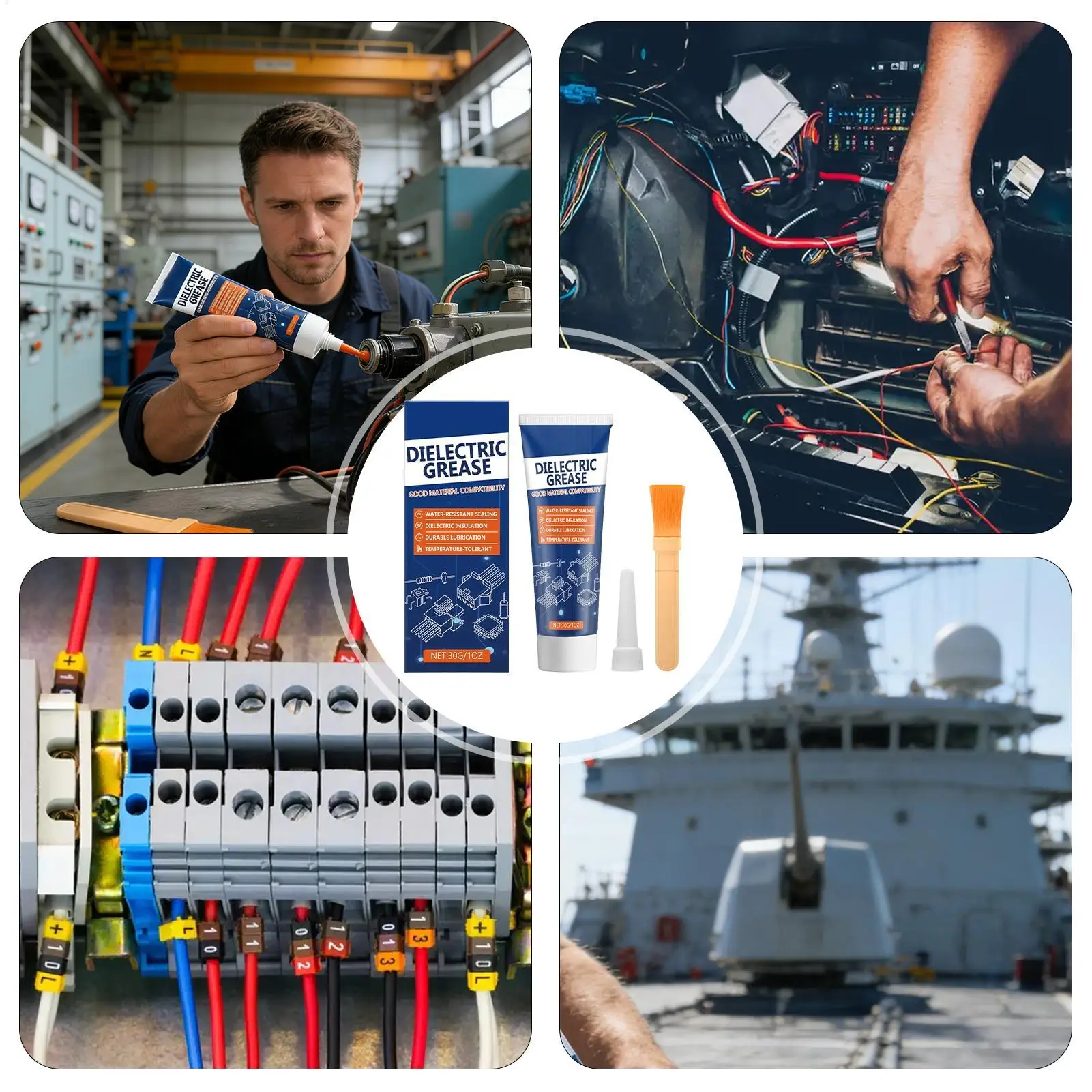 High Performance Automotive Lubricant With Brush Automotive Solutions Dielectric Silicone Grease for Trailer RV Truck Sedan