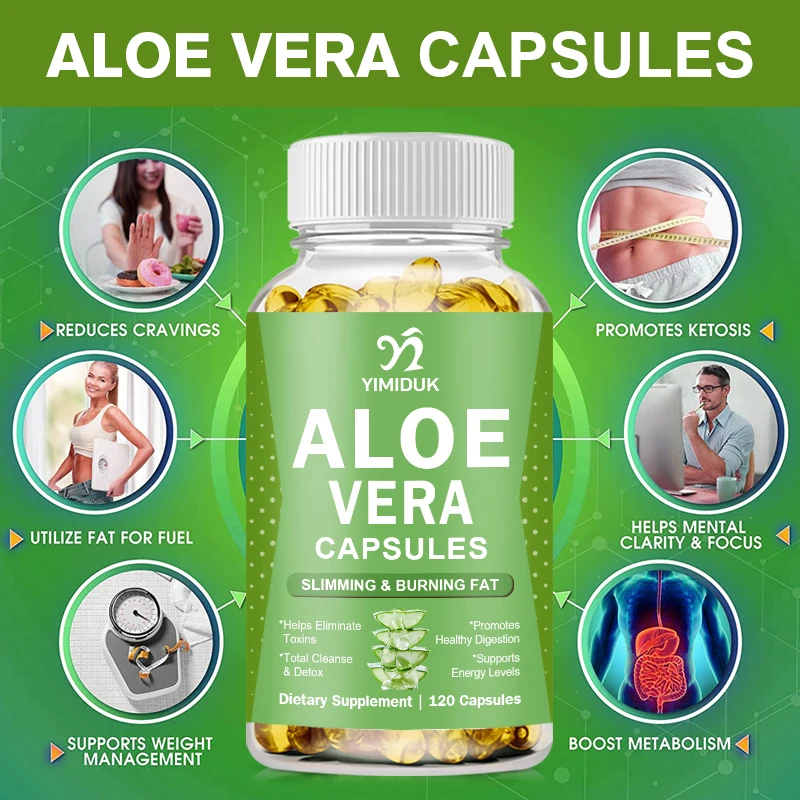 Aloe Vera Supplements for Bowel Constipation, Appetite Control, Fat Burning and Weight Loss