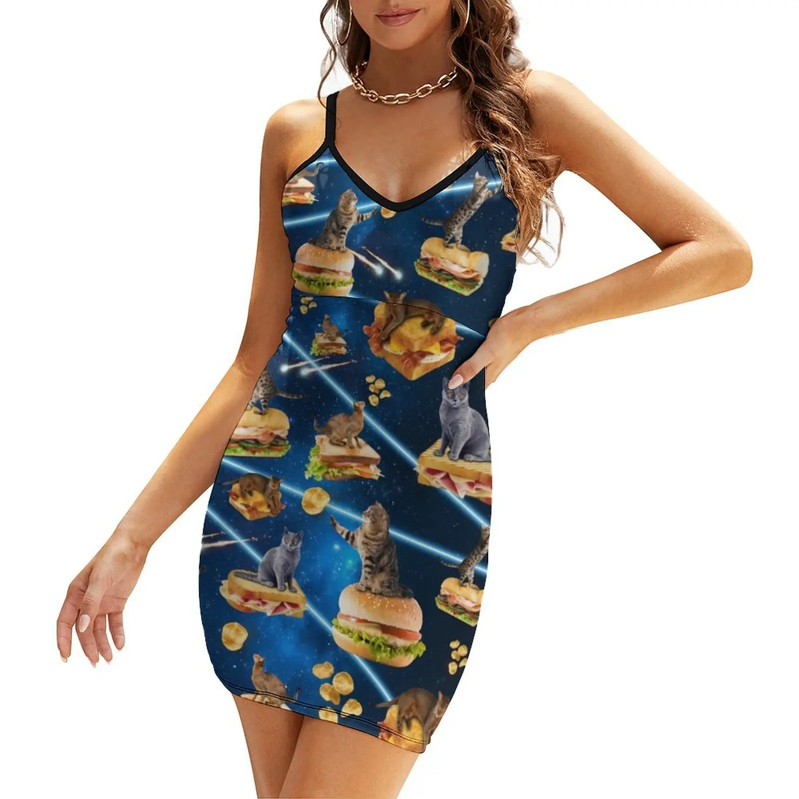 

Junk Cat From Outer Space Sling Dress party dresses women summer dress for women 2025 Cocktail of dresses