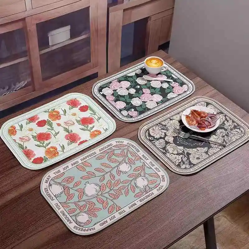 

American Style Dining Mat, Pu Leather Desk Mat, Waterproof, Oil Resistant, Heat-Resistant, Oversized Mouse Pad