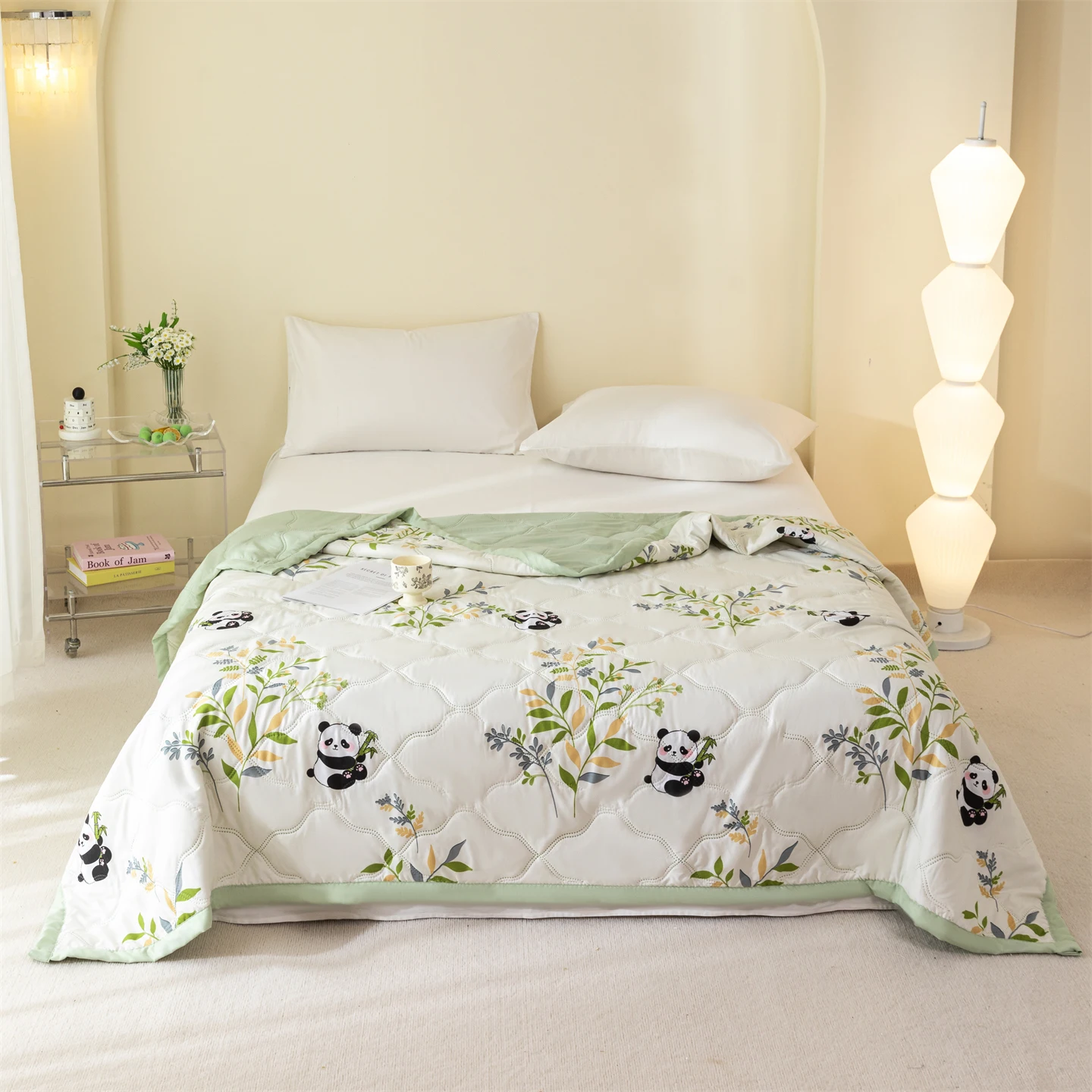 2026 New Printed Washed Summer Quilt Lightweight Breathable Cooling Air Condition Comforter Soft Thin Bed Blanket for Home Dorm