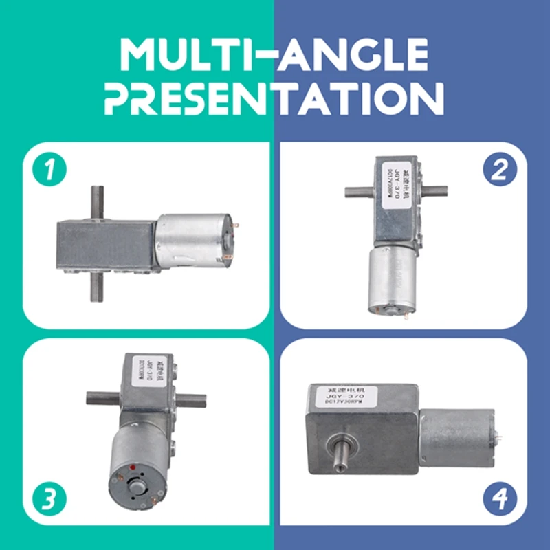 JGY370 DC-motor 12V 30 RPM Verminder snelheidsmotor met turbowormwiel met hoog koppel
