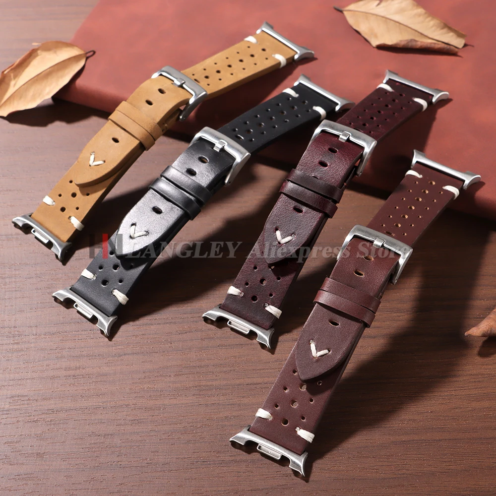 Ремешок из натуральной яловой кожи без зазоров для Samsung Galaxy Watch 8 Classic, сменный ремешок 46 мм для Galaxy Watch 8, ремень 44 мм 40 мм